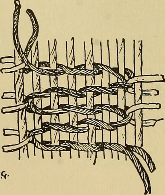 An illustration from Yarn and cloth making; an economic study; a college and normal schools text preliminary to fabric study, and a reference for teachers of industrial history and art in secondary and elementary schools, 1918, leaf 163