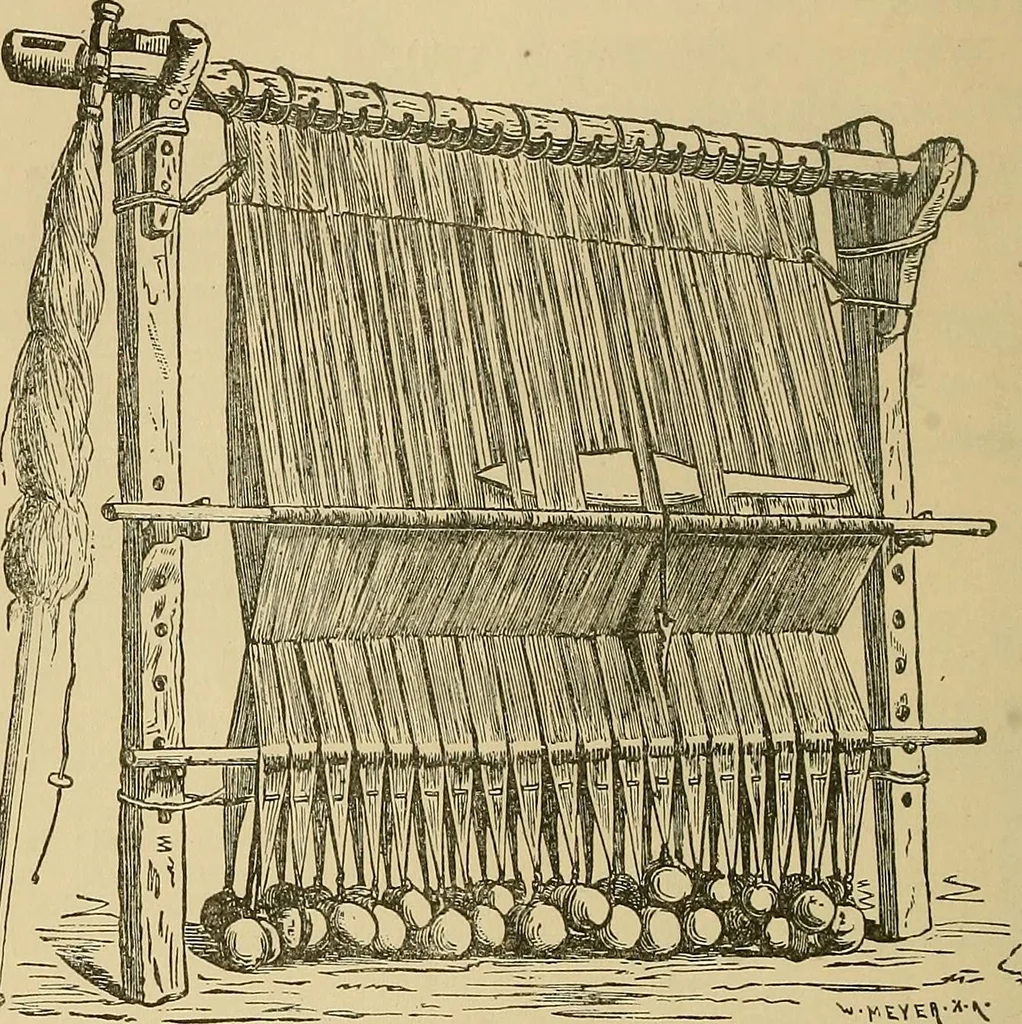 An illustration from Yarn and cloth making; an economic study; a college and normal schools text preliminary to fabric study, and a reference for teachers of industrial history and art in secondary and elementary schools, 1918, leaf 169