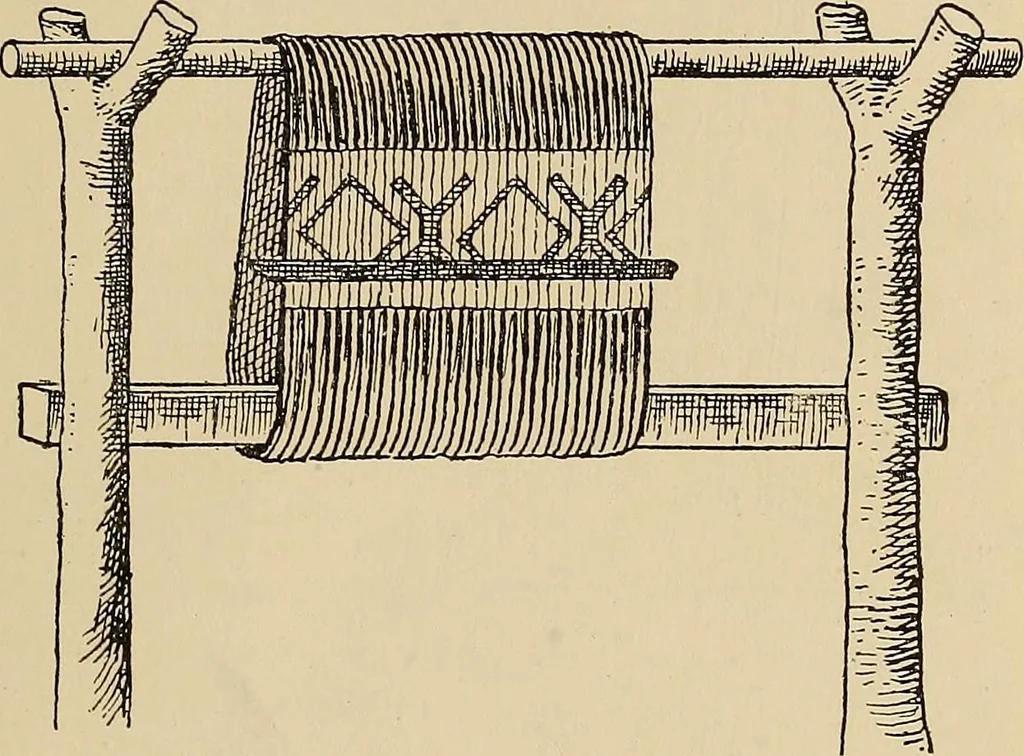 An illustration from Yarn and cloth making; an economic study; a college and normal schools text preliminary to fabric study, and a reference for teachers of industrial history and art in secondary and elementary schools, 1918, leaf 174