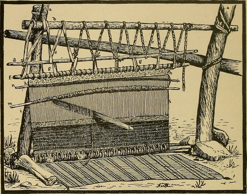 An illustration from Yarn and cloth making; an economic study; a college and normal schools text preliminary to fabric study, and a reference for teachers of industrial history and art in secondary and elementary schools, 1918, leaf 191