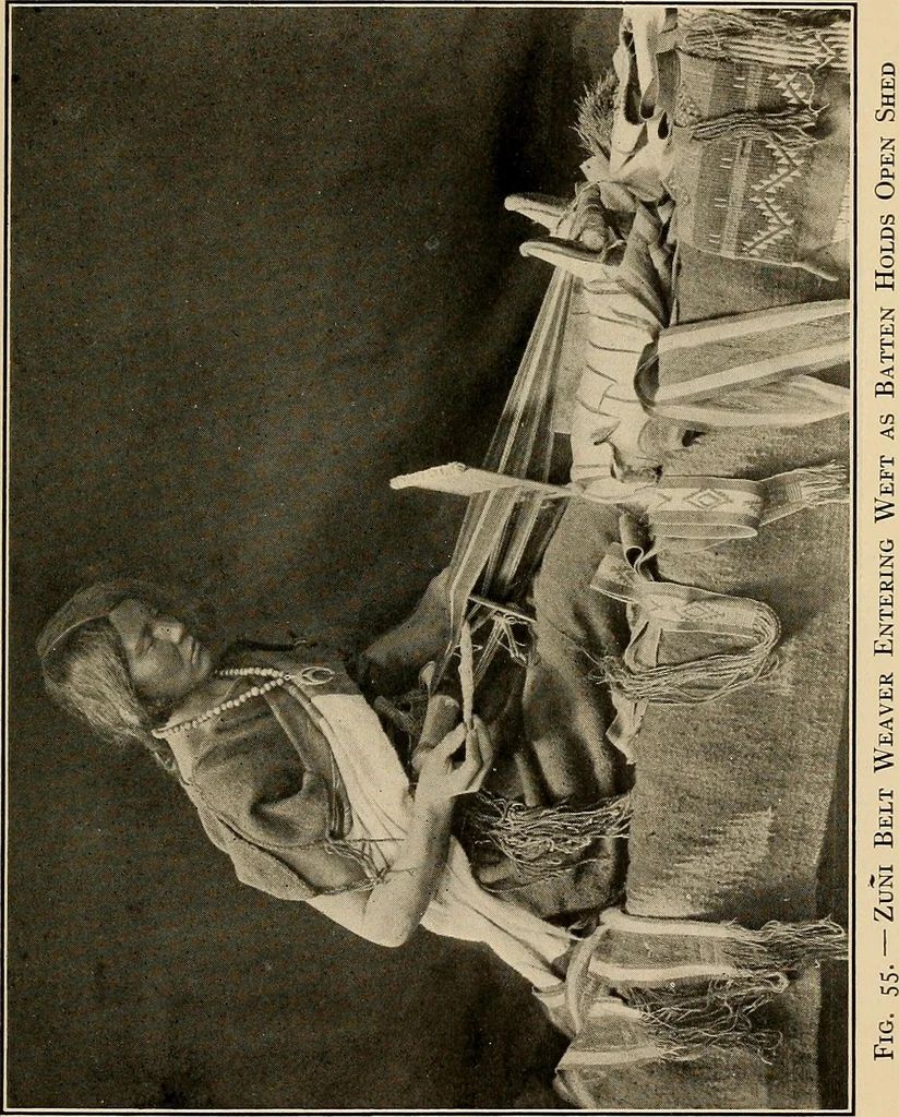 An illustration from Yarn and cloth making; an economic study; a college and normal schools text preliminary to fabric study, and a reference for teachers of industrial history and art in secondary and elementary schools, 1918, leaf 200