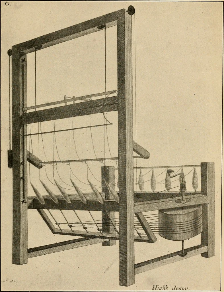 An illustration from Yarn and cloth making; an economic study; a college and normal schools text preliminary to fabric study, and a reference for teachers of industrial history and art in secondary and elementary schools, 1918, leaf 92