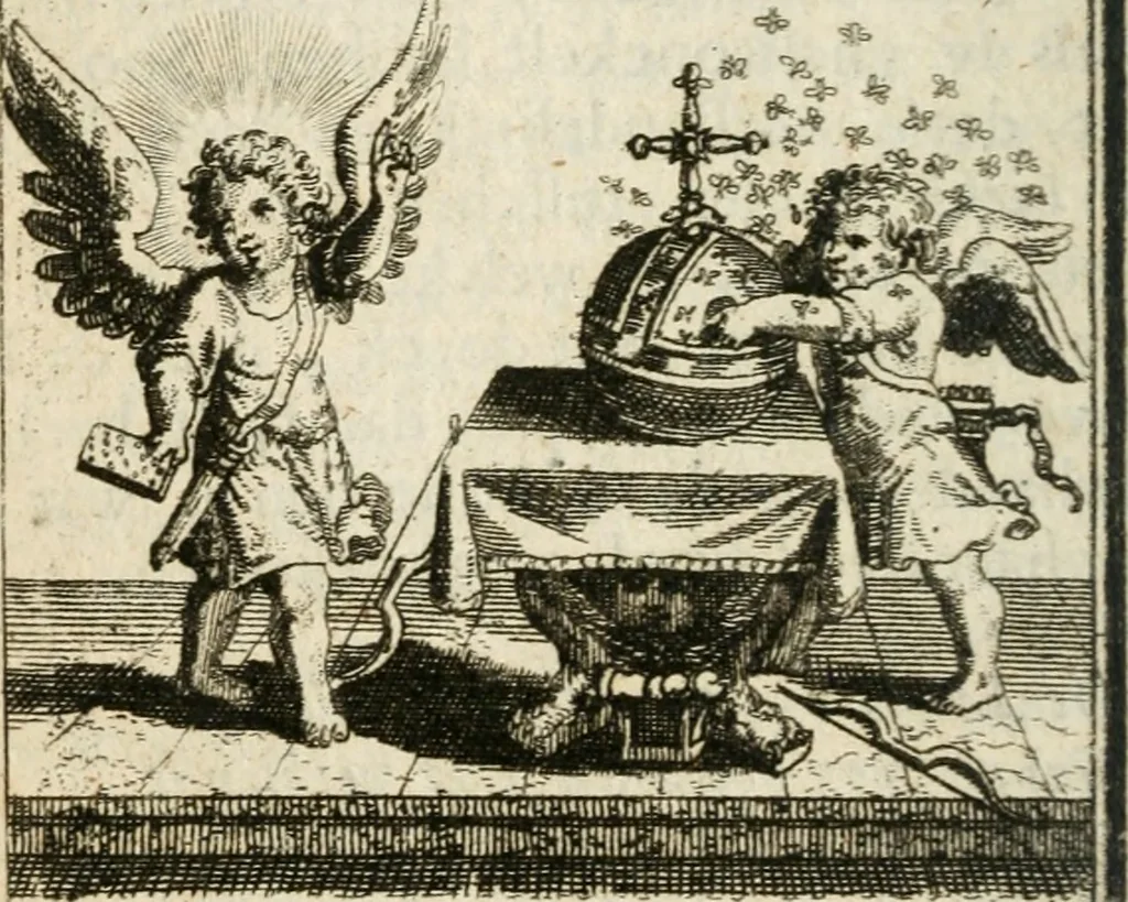 An illustration from Ydelheyd des werelds verciert met zinne-beelden, rym-dighten en zede-leeringen, 1720, leaf 105