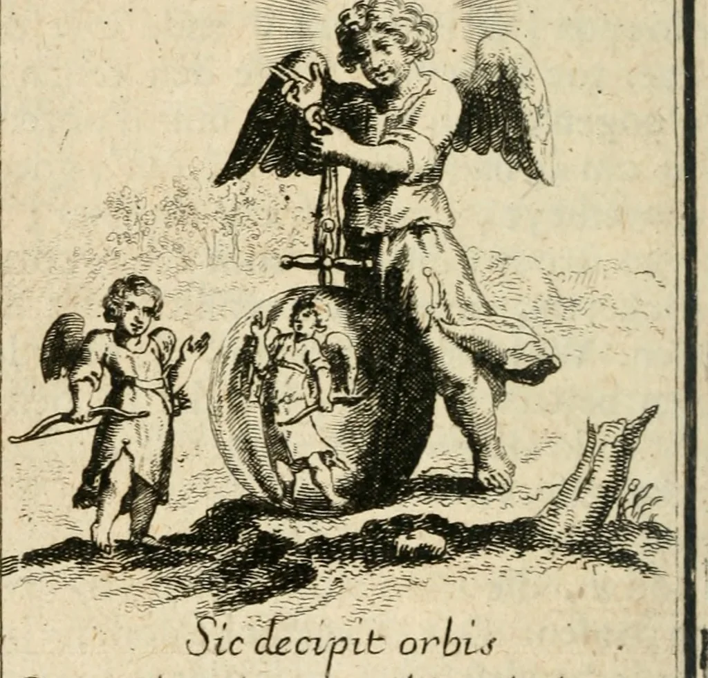 An illustration from Ydelheyd des werelds verciert met zinne-beelden, rym-dighten en zede-leeringen, 1720, leaf 115