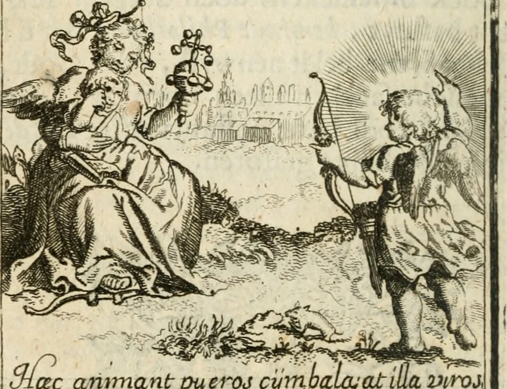 An illustration from Ydelheyd des werelds verciert met zinne-beelden, rym-dighten en zede-leeringen, 1720, leaf 193