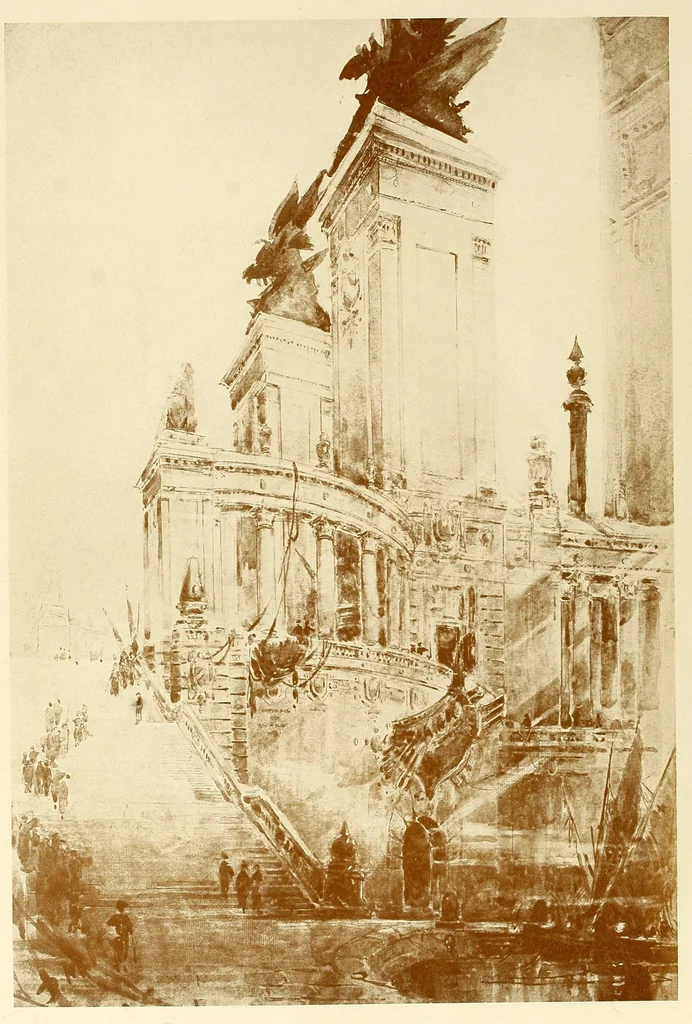 An illustration from Year book of the twenty first annual architectural exhibition held by the Philadelphia Chapter of the American Institute of Architects and the T Square Club, 1915, leaf 16