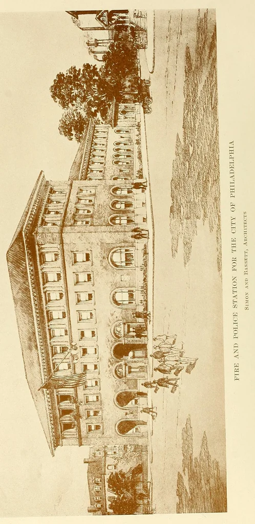 An illustration from Year book of the twenty first annual architectural exhibition held by the Philadelphia Chapter of the American Institute of Architects and the T Square Club, 1915, leaf 28