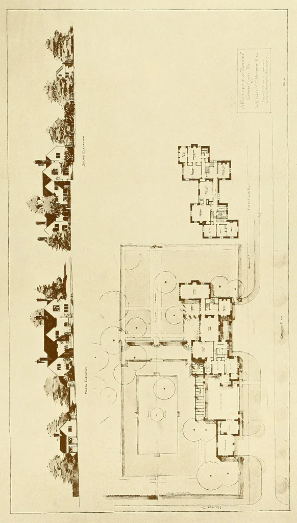 An illustration from Year book of the twenty first annual architectural exhibition held by the Philadelphia Chapter of the American Institute of Architects and the T Square Club, 1915, leaf 75