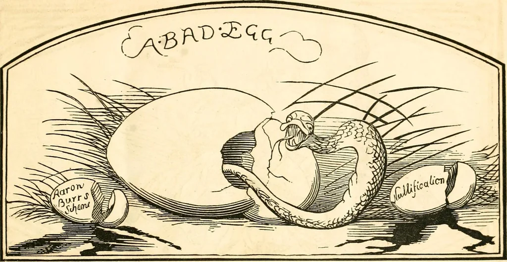 An illustration from Ye book of Copperheads, 1863, leaf 10