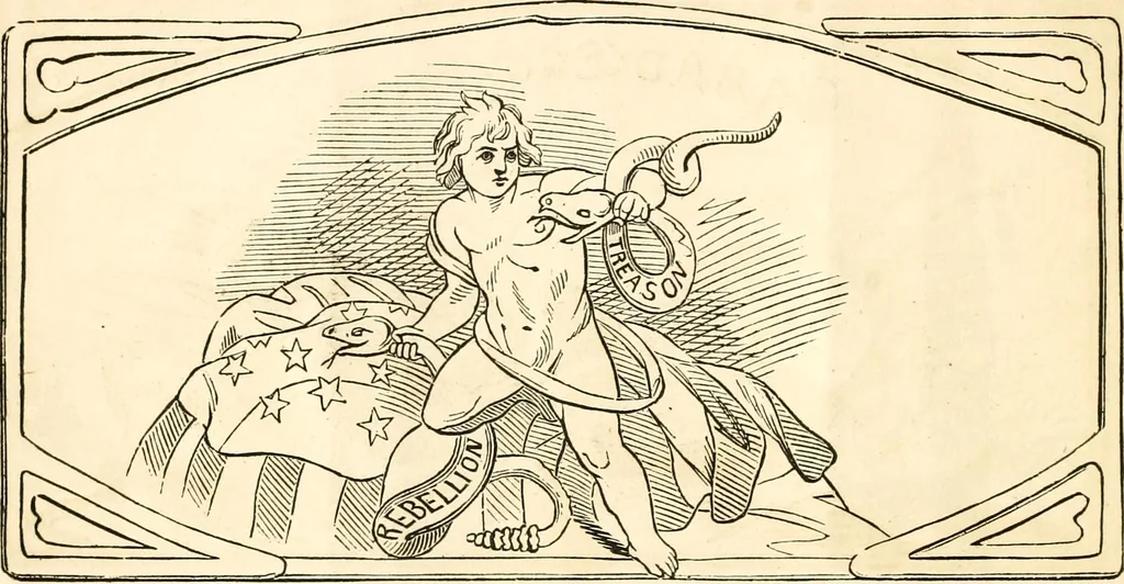An illustration from Ye book of Copperheads, 1863, leaf 11