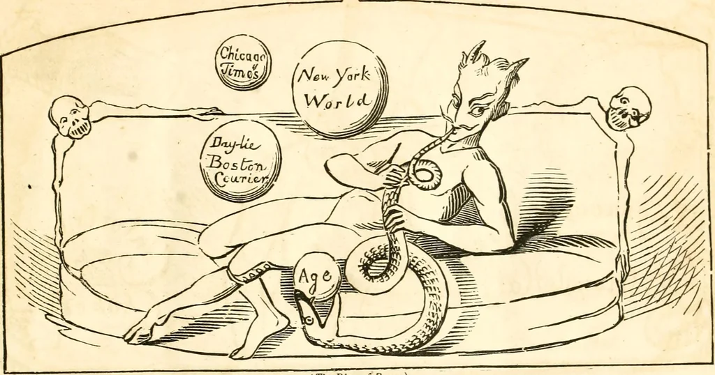 An illustration from Ye book of Copperheads, 1863, leaf 18