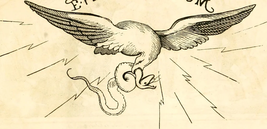 An illustration from Ye book of Copperheads, 1863, leaf 30