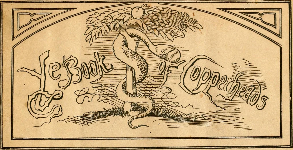 An illustration from Ye book of Copperheads, 1863, leaf 6