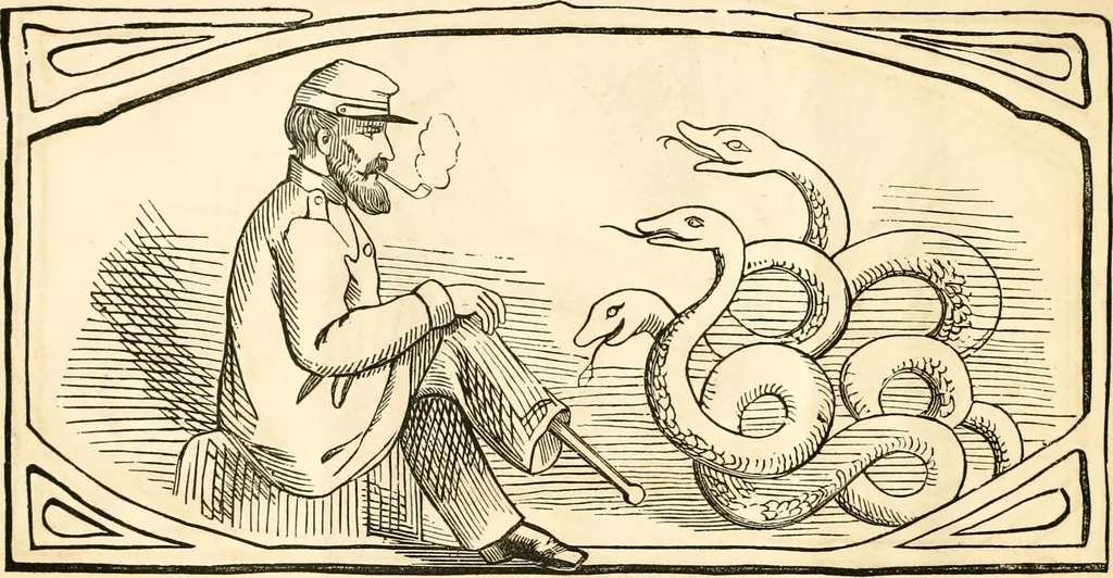 An illustration from Ye book of Copperheads, 1863, leaf 9