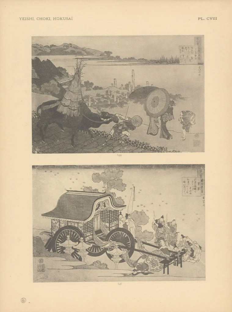 An illustration from Yeishi, Choki, Hokusaï : estampes japonaises tirées des collections de MM. Bing, Bouasse-Lebel, Bullier...[et d'autres] et exposées au Musée des arts décoratifs en janvier, 1913, 1913, leaf 171