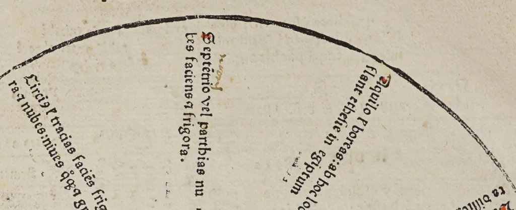 An illustration from Ymago mundi incipit. : Prima figura. Figure seque[n]tes ad declaratione[m] [et] intellige[n]tiam ymaginis mu[n]di p[er]tine[n]t, leaf 18