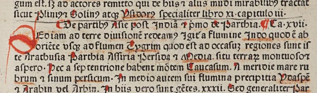 An illustration from Ymago mundi incipit. : Prima figura. Figure seque[n]tes ad declaratione[m] [et] intellige[n]tiam ymaginis mu[n]di p[er]tine[n]t, leaf 44