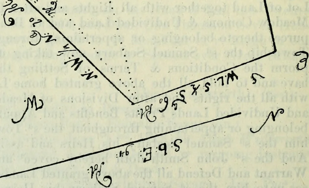 An illustration from York deeds, 1642, leaf 115
