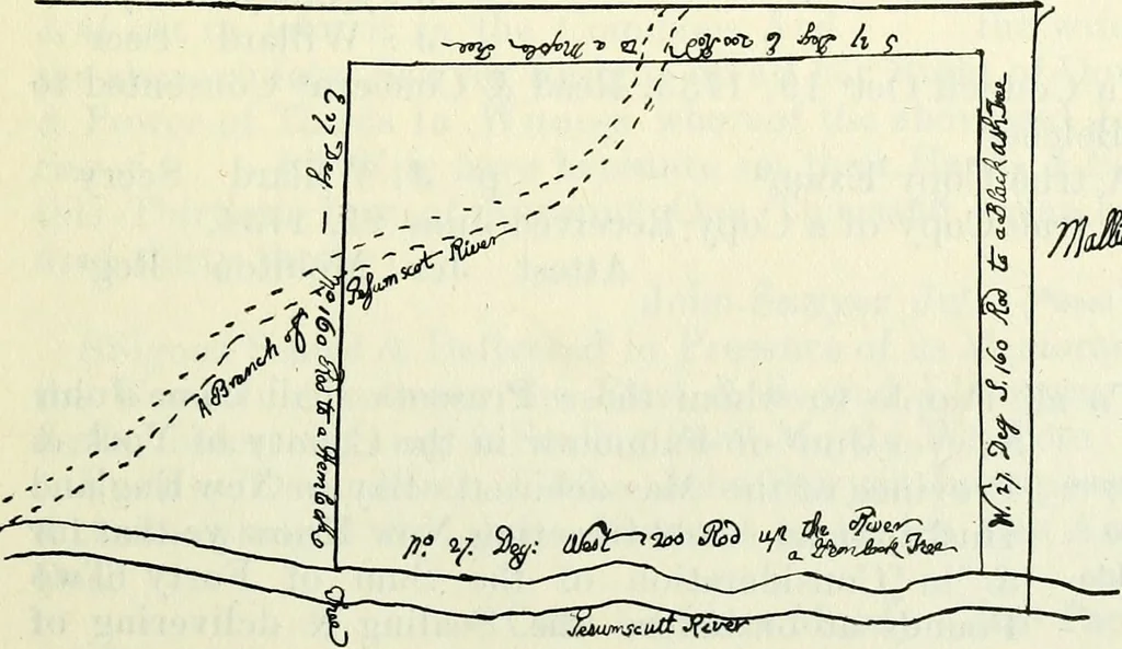 An illustration from York deeds, 1642, leaf 508