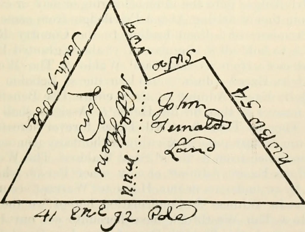 An illustration from York deeds, 1642, leaf 308