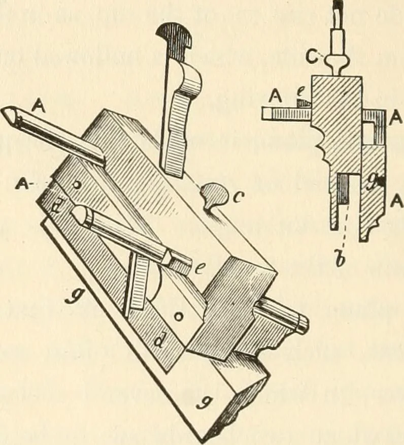 An illustration from The young mechanic; containing directions for the use of all kinds of tools, and for the construction of steam engines and mechanical models, including the art of turning in wood and metal, 1902, leaf 107