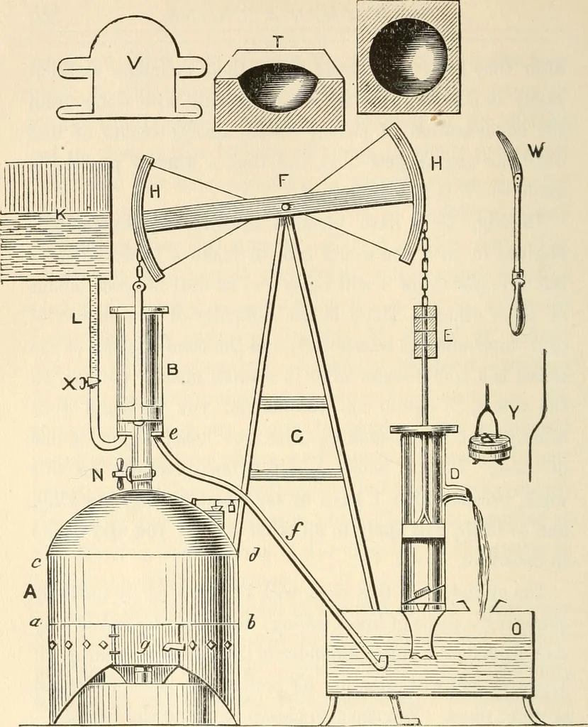 An illustration from The young mechanic; containing directions for the use of all kinds of tools, and for the construction of steam engines and mechanical models, including the art of turning in wood and metal, 1902, leaf 257