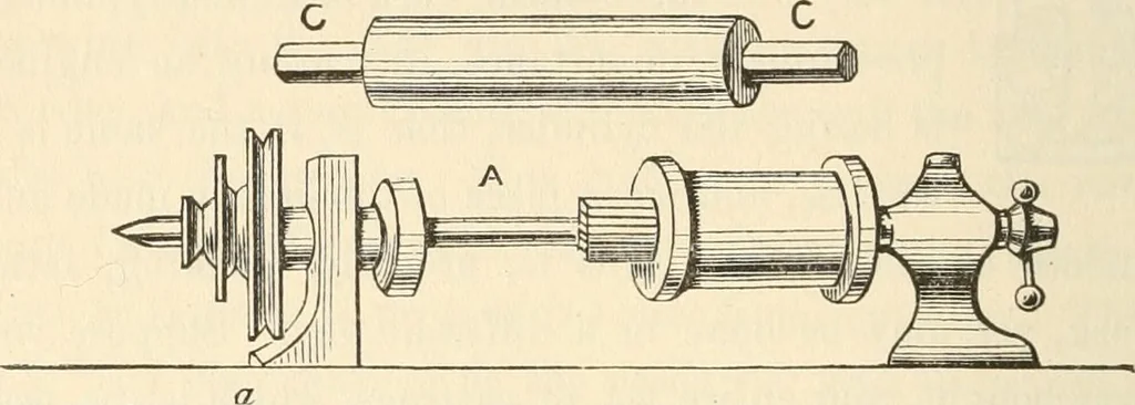 An illustration from The young mechanic; containing directions for the use of all kinds of tools, and for the construction of steam engines and mechanical models, including the art of turning in wood and metal, 1902, leaf 297