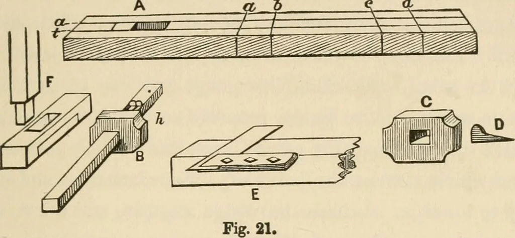 An illustration from The young mechanic; containing directions for the use of all kinds of tools, and for the construction of steam engines and mechanical models, including the art of turning in wood and metal, 1902, leaf 56