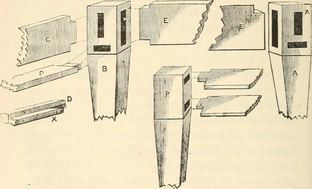 An illustration from The young mechanic; containing directions for the use of all kinds of tools, and for the construction of steam engines and mechanical models, including the art of turning in wood and metal, 1902, leaf 75