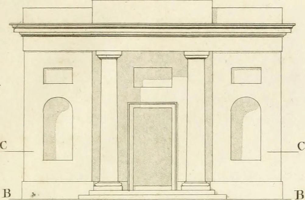 An illustration from The young painter's maulstick : being a practical treatise on perspective, containing rules and principles for delineation on planes ... : founded on the clear mechanical process of Vignola and Sirigatti, united with the theoretic principles of the celebrated Dr. Brook Taylor : addressed to students in drawing, 1800, leaf 70