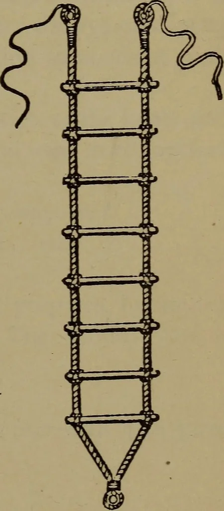 An illustration from Young sailor's assistant in practical seamanship including the rules of the road; directions for resuscitating the apparently drowned, etc., etc., together with the salutes ... naval signal flags, Very's lights, and the international code of signals, 1893, leaf 116