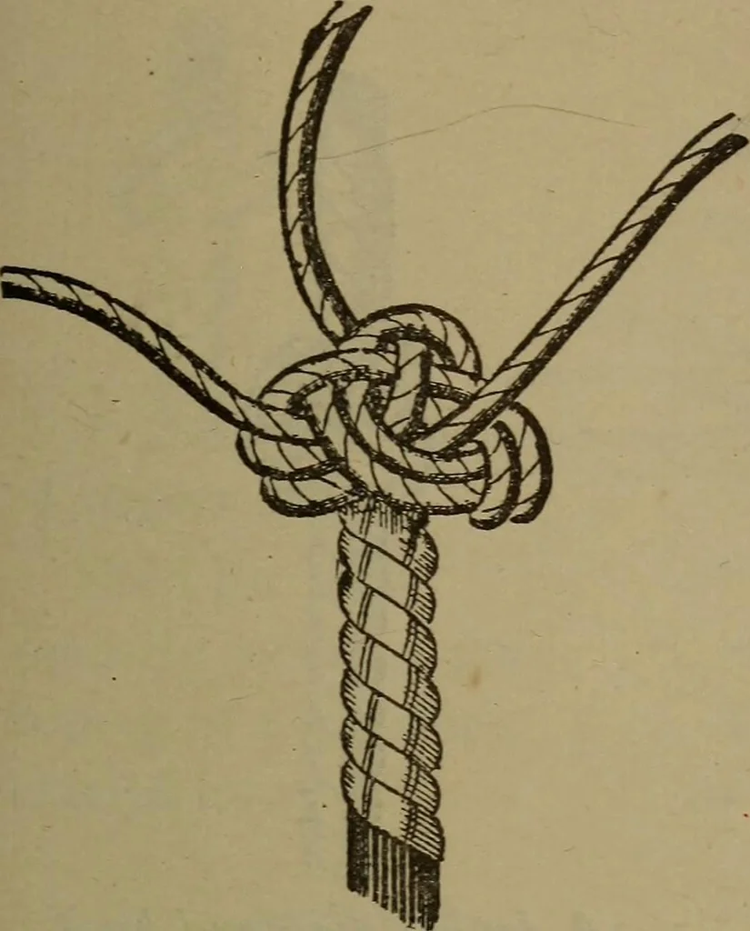 An illustration from Young sailor's assistant in practical seamanship including the rules of the road; directions for resuscitating the apparently drowned, etc., etc., together with the salutes ... naval signal flags, Very's lights, and the international code of signals, 1893, leaf 122
