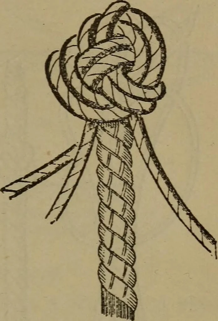 An illustration from Young sailor's assistant in practical seamanship including the rules of the road; directions for resuscitating the apparently drowned, etc., etc., together with the salutes ... naval signal flags, Very's lights, and the international code of signals, 1893, leaf 122