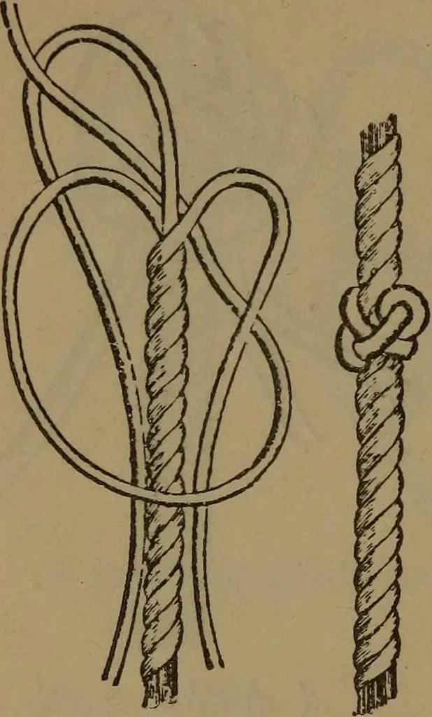An illustration from Young sailor's assistant in practical seamanship including the rules of the road; directions for resuscitating the apparently drowned, etc., etc., together with the salutes ... naval signal flags, Very's lights, and the international code of signals, 1893, leaf 123