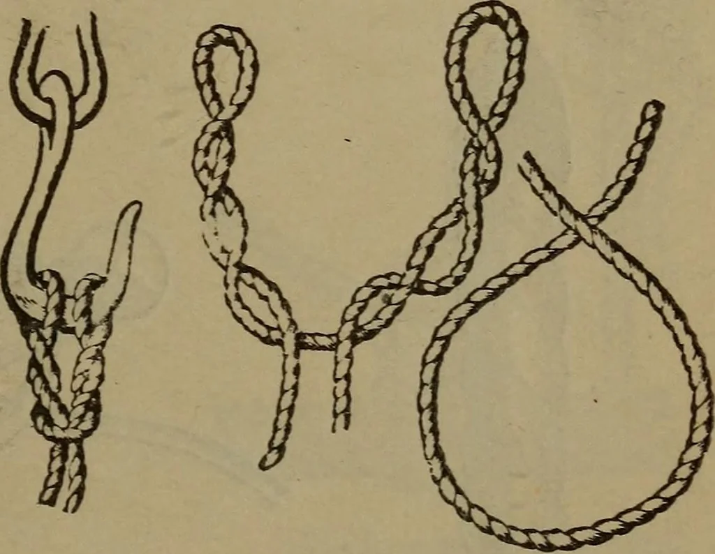 An illustration from Young sailor's assistant in practical seamanship including the rules of the road; directions for resuscitating the apparently drowned, etc., etc., together with the salutes ... naval signal flags, Very's lights, and the international code of signals, 1893, leaf 126