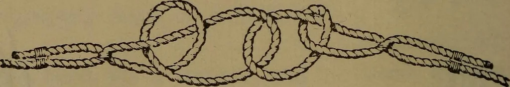 An illustration from Young sailor's assistant in practical seamanship including the rules of the road; directions for resuscitating the apparently drowned, etc., etc., together with the salutes ... naval signal flags, Very's lights, and the international code of signals, 1893, leaf 129