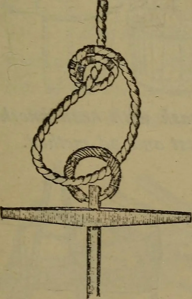An illustration from Young sailor's assistant in practical seamanship including the rules of the road; directions for resuscitating the apparently drowned, etc., etc., together with the salutes ... naval signal flags, Very's lights, and the international code of signals, 1893, leaf 130