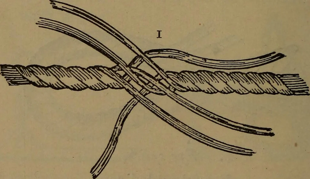 An illustration from Young sailor's assistant in practical seamanship including the rules of the road; directions for resuscitating the apparently drowned, etc., etc., together with the salutes ... naval signal flags, Very's lights, and the international code of signals, 1893, leaf 133