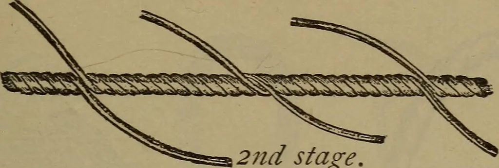 An illustration from Young sailor's assistant in practical seamanship including the rules of the road; directions for resuscitating the apparently drowned, etc., etc., together with the salutes ... naval signal flags, Very's lights, and the international code of signals, 1893, leaf 134