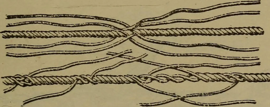 An illustration from Young sailor's assistant in practical seamanship including the rules of the road; directions for resuscitating the apparently drowned, etc., etc., together with the salutes ... naval signal flags, Very's lights, and the international code of signals, 1893, leaf 134