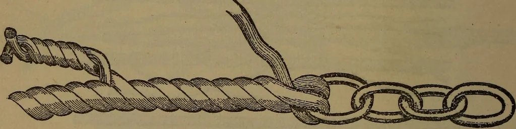 An illustration from Young sailor's assistant in practical seamanship including the rules of the road; directions for resuscitating the apparently drowned, etc., etc., together with the salutes ... naval signal flags, Very's lights, and the international code of signals, 1893, leaf 135