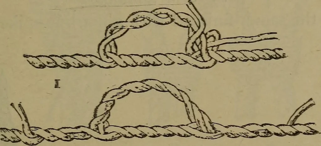 An illustration from Young sailor's assistant in practical seamanship including the rules of the road; directions for resuscitating the apparently drowned, etc., etc., together with the salutes ... naval signal flags, Very's lights, and the international code of signals, 1893, leaf 136
