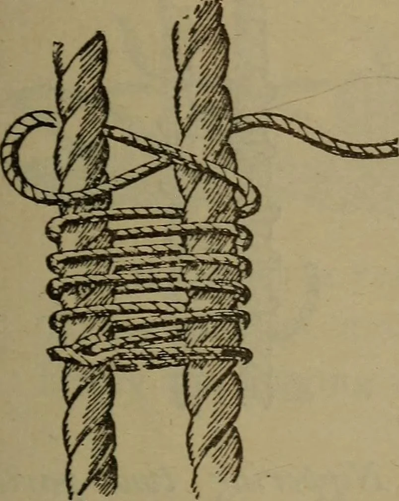 An illustration from Young sailor's assistant in practical seamanship including the rules of the road; directions for resuscitating the apparently drowned, etc., etc., together with the salutes ... naval signal flags, Very's lights, and the international code of signals, 1893, leaf 138