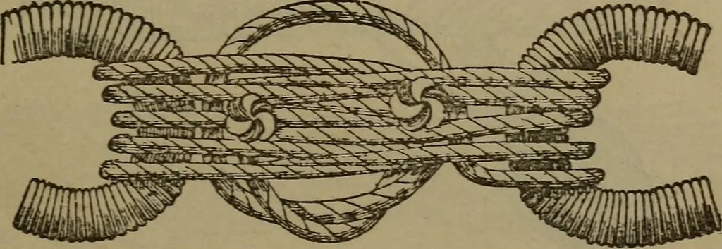 An illustration from Young sailor's assistant in practical seamanship including the rules of the road; directions for resuscitating the apparently drowned, etc., etc., together with the salutes ... naval signal flags, Very's lights, and the international code of signals, 1893, leaf 138