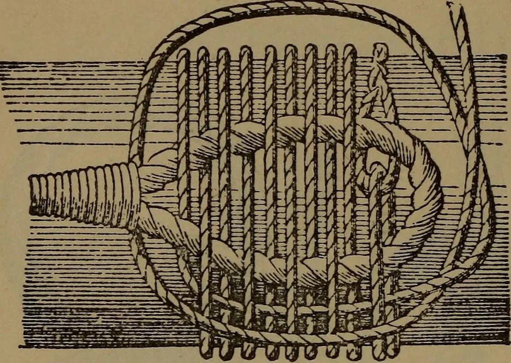 An illustration from Young sailor's assistant in practical seamanship including the rules of the road; directions for resuscitating the apparently drowned, etc., etc., together with the salutes ... naval signal flags, Very's lights, and the international code of signals, 1893, leaf 139