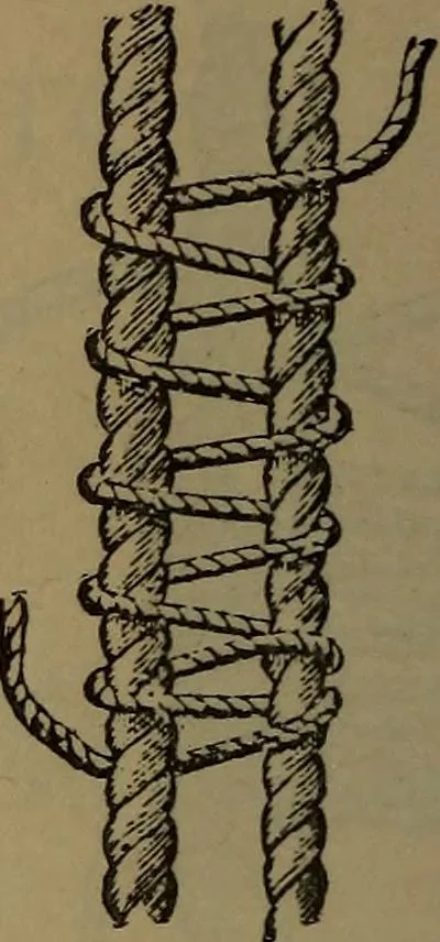 An illustration from Young sailor's assistant in practical seamanship including the rules of the road; directions for resuscitating the apparently drowned, etc., etc., together with the salutes ... naval signal flags, Very's lights, and the international code of signals, 1893, leaf 139