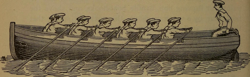 An illustration from Young sailor's assistant in practical seamanship including the rules of the road; directions for resuscitating the apparently drowned, etc., etc., together with the salutes ... naval signal flags, Very's lights, and the international code of signals, 1893, leaf 153