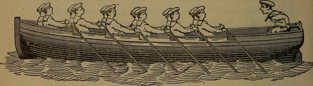 An illustration from Young sailor's assistant in practical seamanship including the rules of the road; directions for resuscitating the apparently drowned, etc., etc., together with the salutes ... naval signal flags, Very's lights, and the international code of signals, 1893, leaf 153