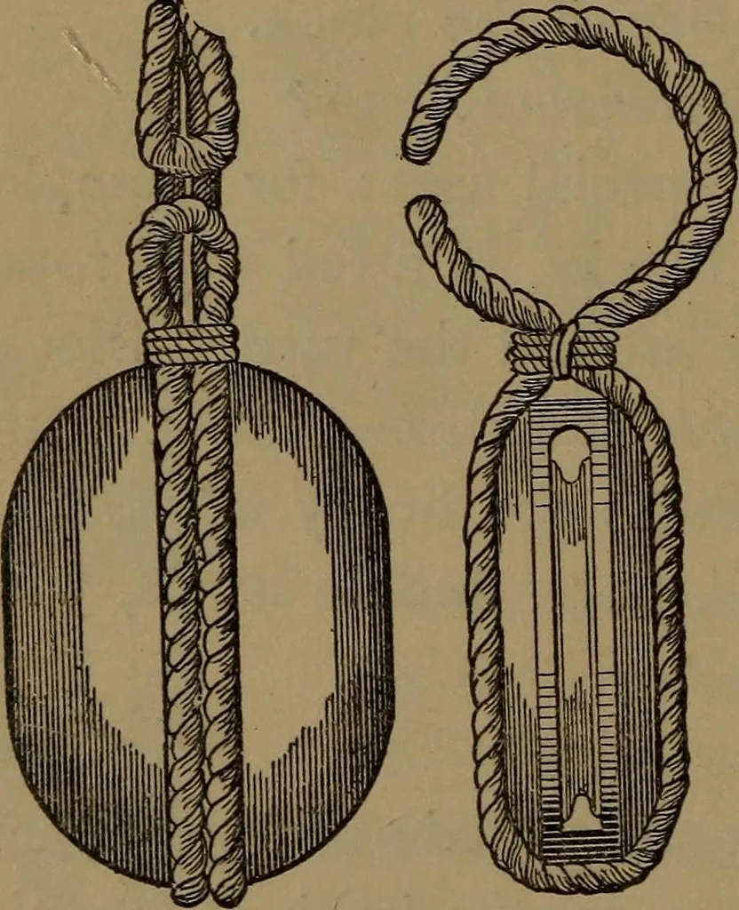 An illustration from Young sailor's assistant in practical seamanship including the rules of the road; directions for resuscitating the apparently drowned, etc., etc., together with the salutes ... naval signal flags, Very's lights, and the international code of signals, 1893, leaf 183