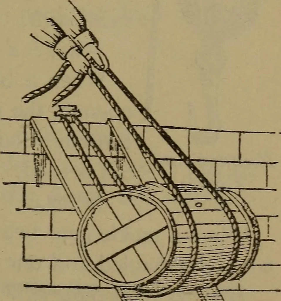An illustration from Young sailor's assistant in practical seamanship including the rules of the road; directions for resuscitating the apparently drowned, etc., etc., together with the salutes ... naval signal flags, Very's lights, and the international code of signals, 1893, leaf 192